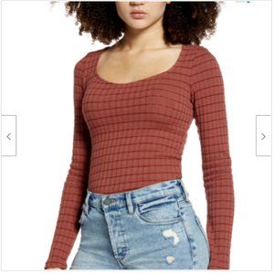 PST by Project  Women's  Knit Sweater Top Brown L